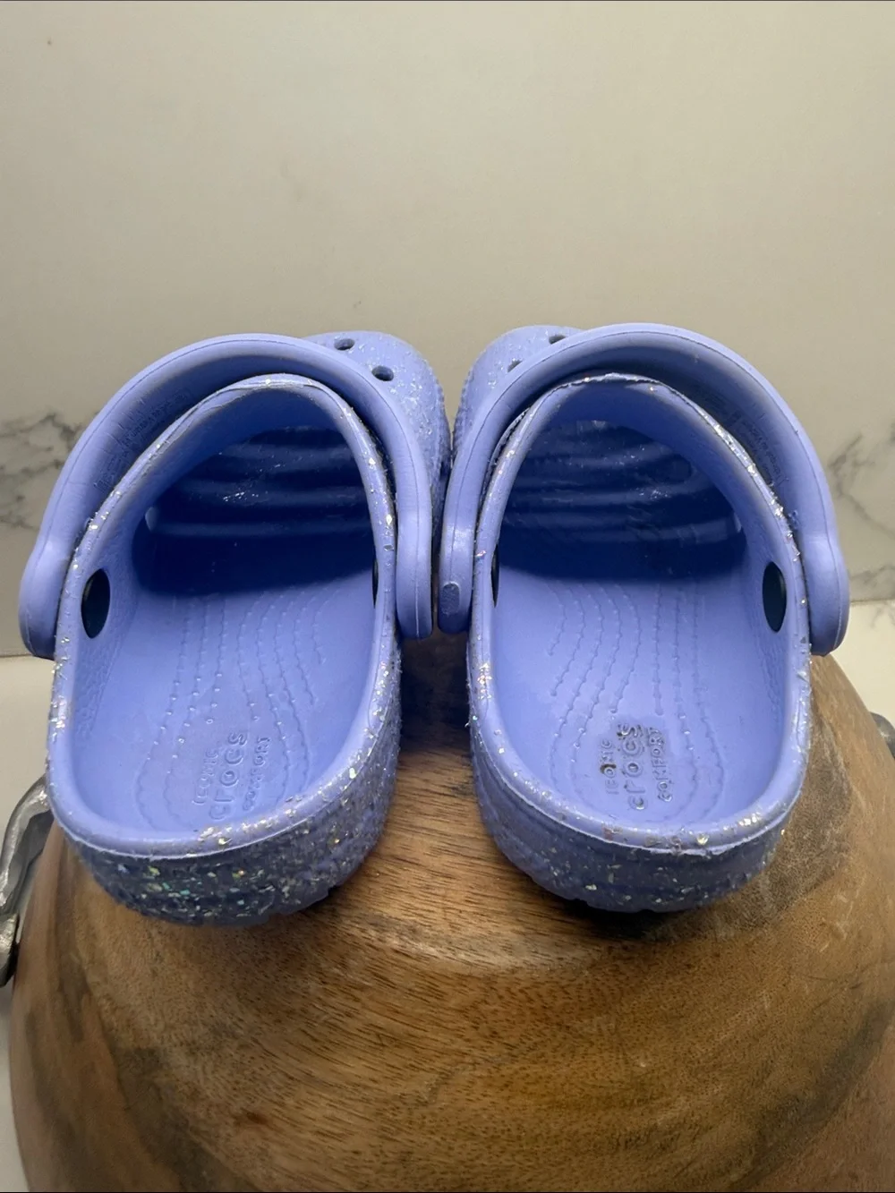 CROCS Kids' Lavender Sparkle Clogs